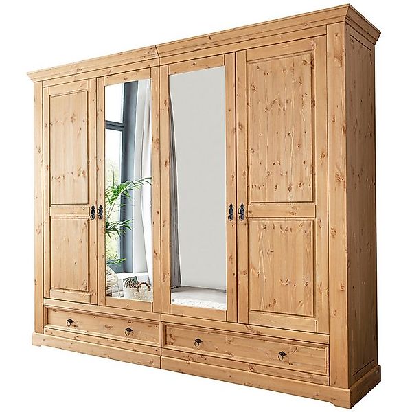 expendio Kleiderschrank Kimberly 1 Kiefer / Eiche gebeizt geölt, 254x215x62 günstig online kaufen