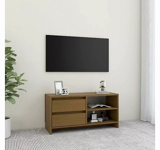 furnicato TV-Schrank Honigbraun 80x31x39 cm Massivholz Kiefer günstig online kaufen