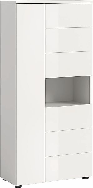 welltime Midischrank "Biel, Höhe 133 cm, 3 Türen, 1 offenes Fach", (1 St.), günstig online kaufen