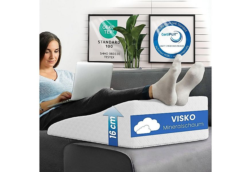 ELONEO Lagerungskissen für Beine, Venenkissen, Funktionskissen, abnehmbarer günstig online kaufen