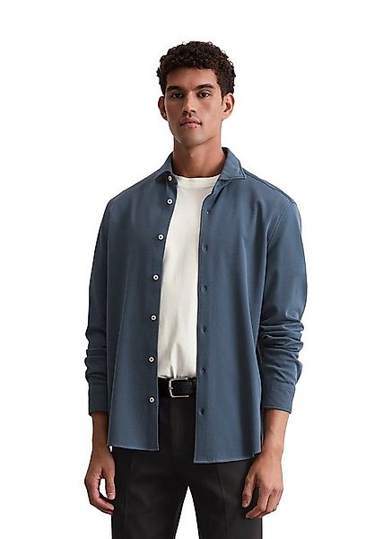 Marc O'Polo Langarmhemd aus Bio-Baumwoll-Piqué günstig online kaufen