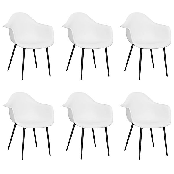 vidaXL Esszimmerstühle 6 Stk Weiß PP 3082356 günstig online kaufen