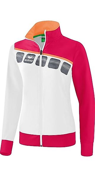 Erima Trainingsjacke 5C (elastisch, feuchtigkeitsregulierend) weiss/rosa Da günstig online kaufen