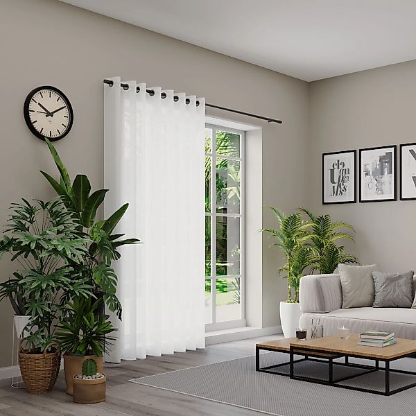 Neutex for you Vorhang "Kiss" Ösen 1 Stk. tlg. Ösenschal mit Metallösen, Br günstig online kaufen