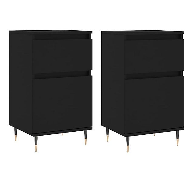 vidaXL Sideboard Sideboards 2 Stk. Schwarz 40x35x70 cm Holzwerkstoff (2 St) günstig online kaufen