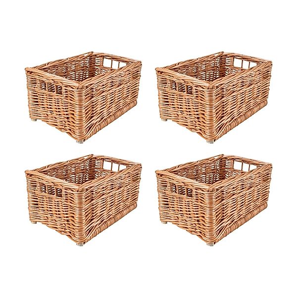 Creative Home Holzkiste Weidenkorb Aufbewahrungskorb, Handgeflochten, günstig online kaufen