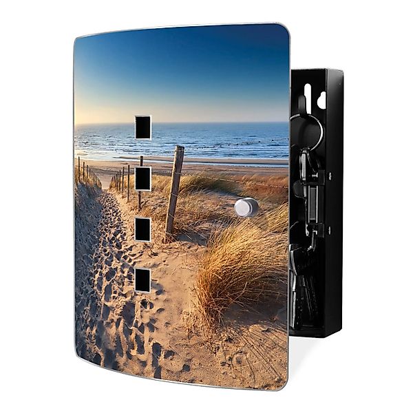 banjado Schlüsselkasten Edelstahl Nordseestrand (verstellbarer Magnetversch günstig online kaufen