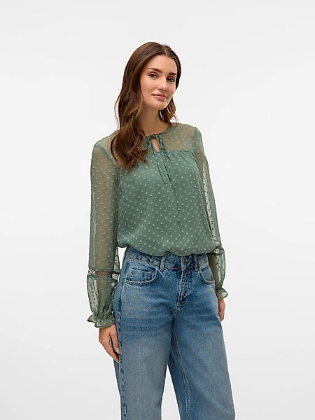 Vero Moda Langarmbluse VMLEAH LS LACE günstig online kaufen