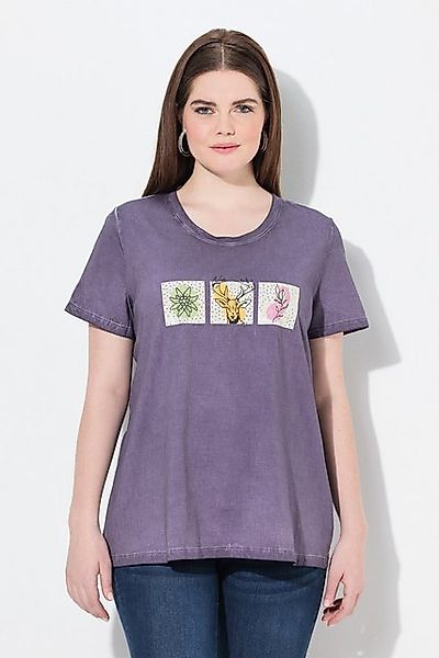 Ulla Popken T-Shirt T-Shirt Trachtenstil Classic Rundhals Halbarm günstig online kaufen
