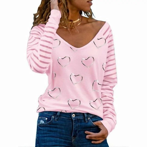 AFAZ New Trading UG Longsleeve Damen T-Shirts V-Ausschnitt Langarmshirt Obe günstig online kaufen