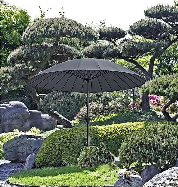 Garden Pleasure Sonnenschirm Sonnenschirm mit 24 Streben, anthrazit, TOPSEL günstig online kaufen