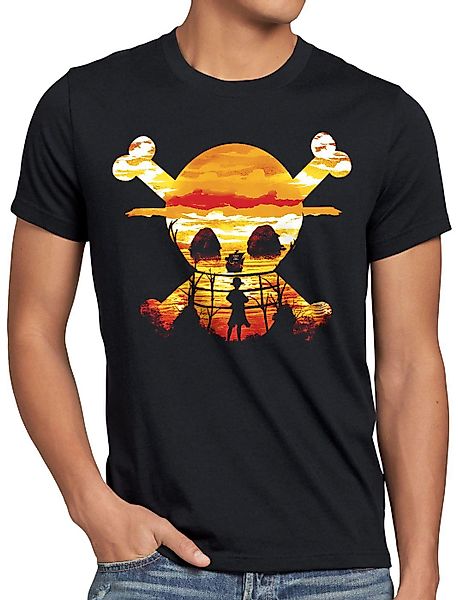 style3 T-Shirt Pirate Sunset one piece günstig online kaufen