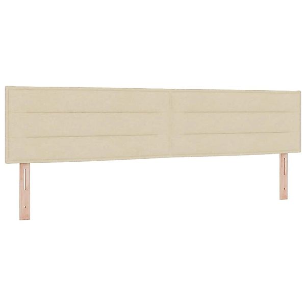 vidaXL LED Kopfteil mit LED-Streifenleuchten Creme 200 cm Stoff 3338011 günstig online kaufen
