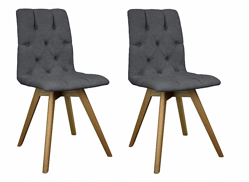 andas Esszimmerstuhl "Rania" (Set) 2 Stk.Massivholzgestell, mit Knopfheftun günstig online kaufen