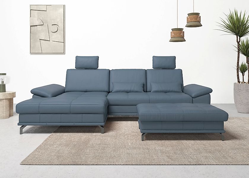 Places of Style Ecksofa Costello, mit Sitztiefenverstellung und Armlehnfunk günstig online kaufen