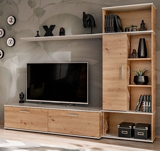 Inn.Furn Wohnwand Miles, (in Artisan Eiche günstig online kaufen