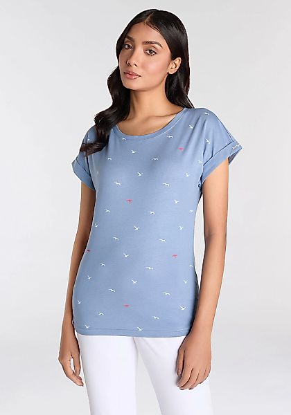 KangaROOS Print-Shirt, kurzärmelig, figurumspielend, mit Print, mit Rundhal günstig online kaufen