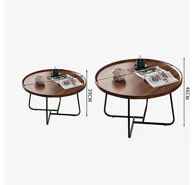 GarveeMore Couchtisch Nesting Couchtisch Set von 2, 20"+28" runder Couchtis günstig online kaufen
