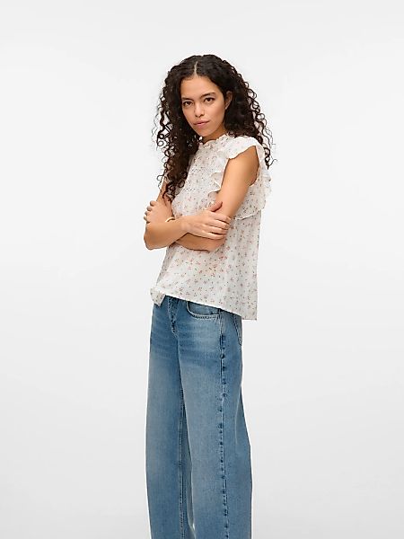 Vero Moda "VMTRINE SL LACE TOP WVN NOOS" Baumwolle günstig online kaufen