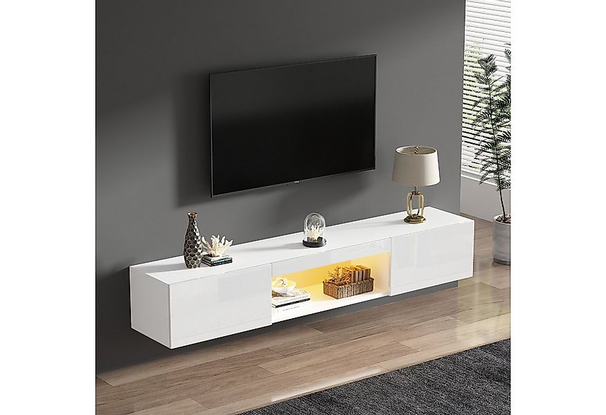 STILVORA Lowboard mit LED,Wandmontierter TV-Schrank Fernsehschrank mit Hoch günstig online kaufen