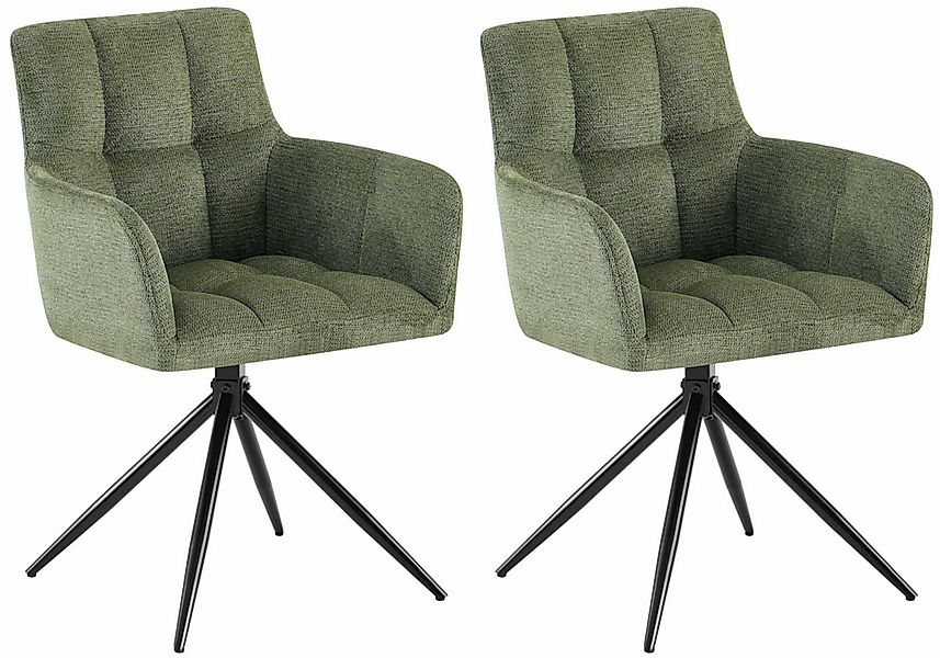 CLP Esszimmerstuhl Jonah (2er Set, 2 St), drehbar mit Armlehnen, bis 150 kg günstig online kaufen