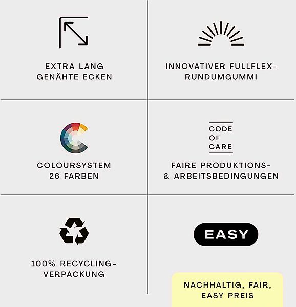 Schlafgut Spannbettlaken EASY aus 100% Baumwolle, günstig online kaufen