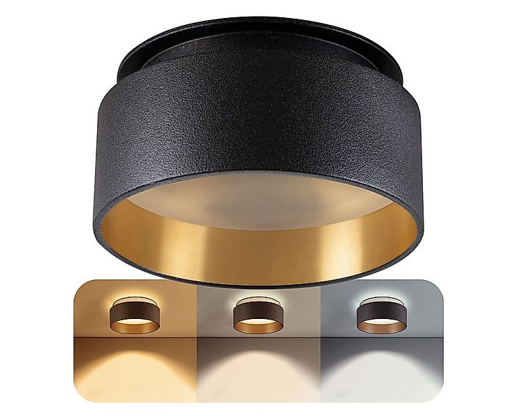 SSC-LUXon LED Aufbaustrahler Design LED Einbauspot Sudara schwarz gold indi günstig online kaufen
