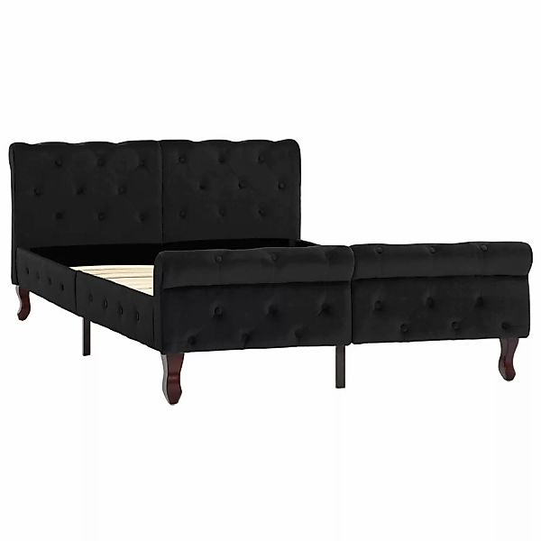 Bettgestell Schwarz Samt 120 X 200 Cm günstig online kaufen