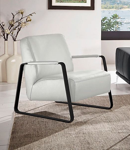 W.SCHILLIG Cocktailsessel »quadroo Loungesessel,«, mit bezogenen Armlehnen, günstig online kaufen