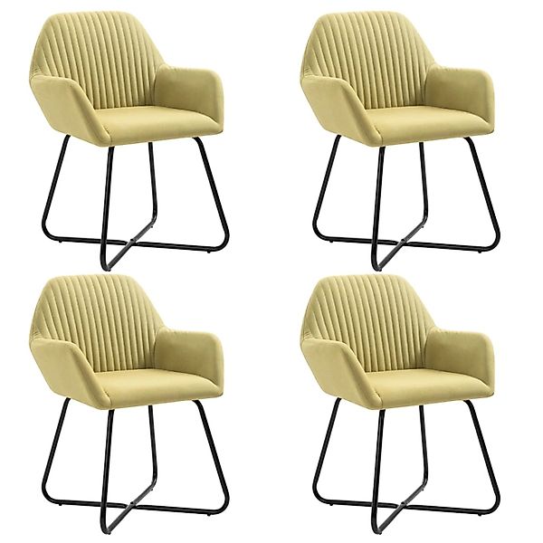 vidaXL Esszimmerstühle 4 Stk Grün Stoff 277104 günstig online kaufen
