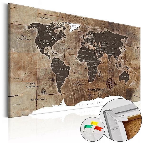 Korkbild - Wooden Mosaic [cork Map] günstig online kaufen