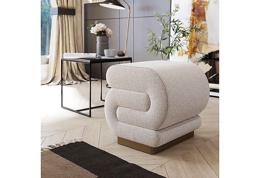 DEMA Home Polsterhocker Sally Fußbank Beige günstig online kaufen