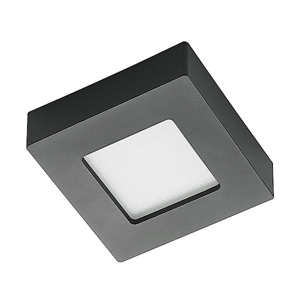PRIOS LED Deckenleuchte Alette 9917076 Modern in Schwarz aus Aluminium 1-fl günstig online kaufen