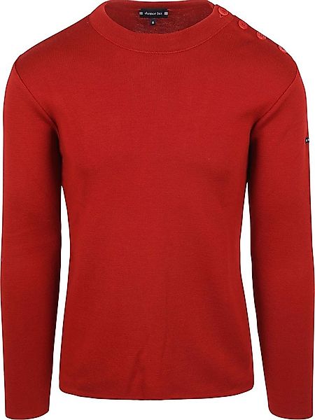 Armor-Lux Marin Goulenez Pullover Merinowolle Rot - Größe L günstig online kaufen