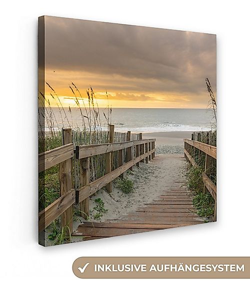 OneMillionCanvasses® Leinwandbild Strand - Meer - Düne - Weg, Fotodruck (1 günstig online kaufen