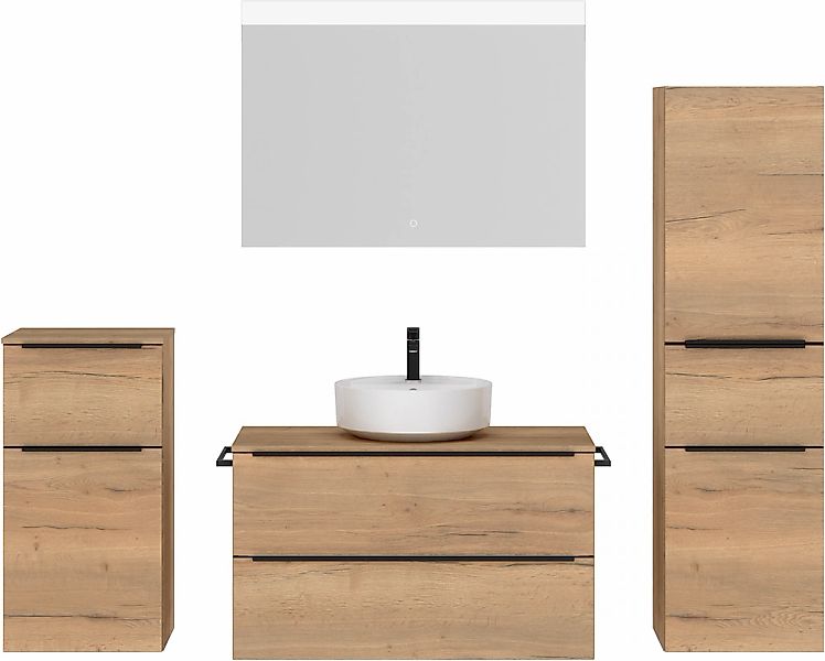 nobilia Badmöbel-Set "Alvene" vormontiert, mit Soft-Close, 4 Stk. tlg. günstig online kaufen