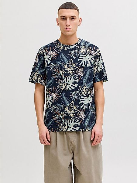 Jack & Jones Rundhalsshirt JJHONOLULU AOP TEE SS CREW NECK Baumwolle, regul günstig online kaufen