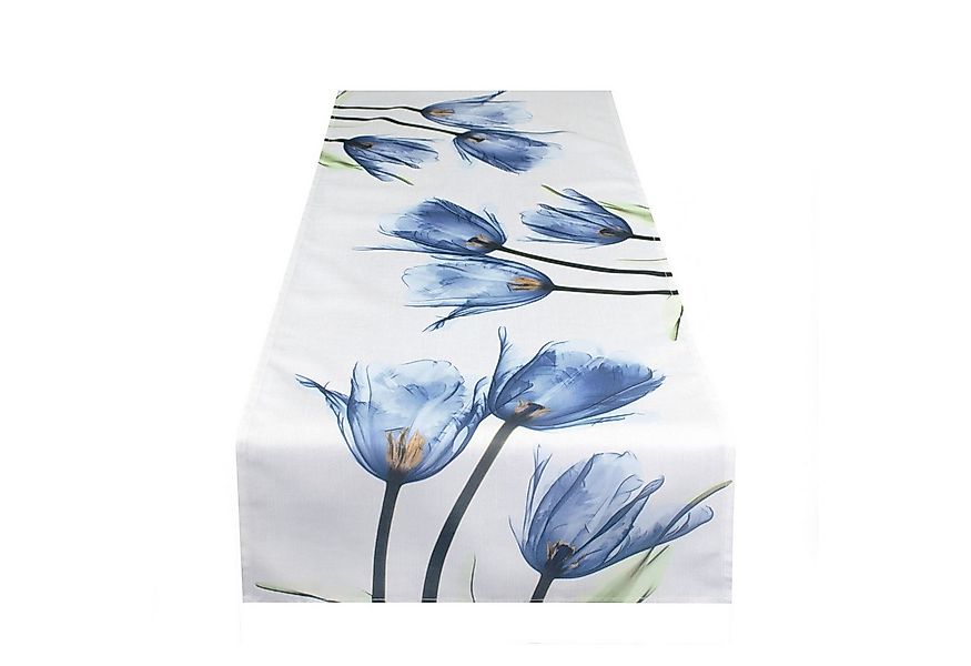 Delindo Lifestyle Tischläufer Tulpen, modern bedruckte Motiv Tischdecke für günstig online kaufen