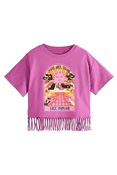 Next Paillettenshirt T-Shirt mit Fransen und Pailletten-Schmetterling (1-tl günstig online kaufen