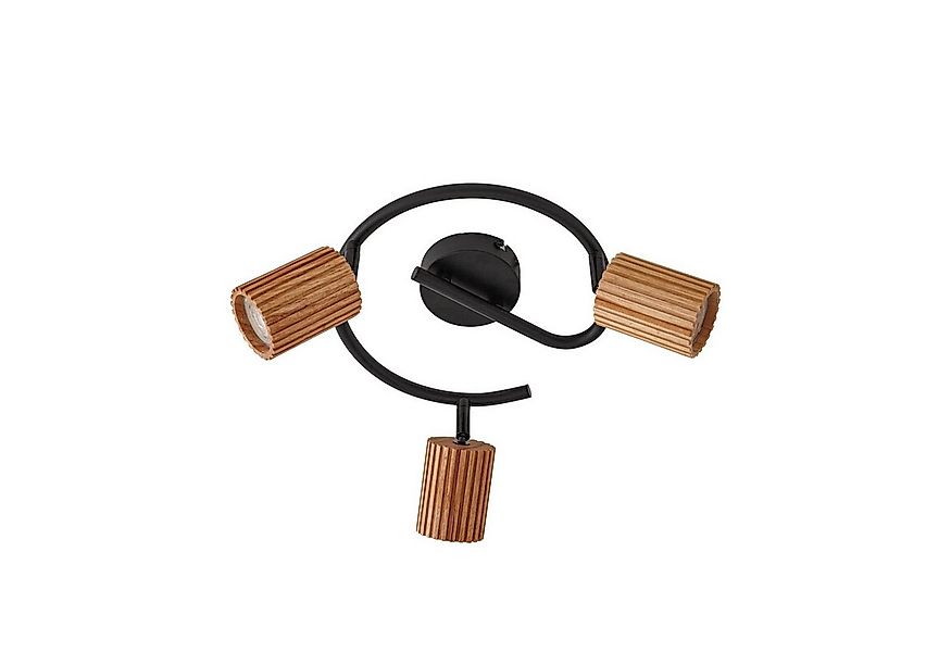 Lindby Deckenstrahler Stralino, Holz IP20, 3 x 10 W LED günstig online kaufen