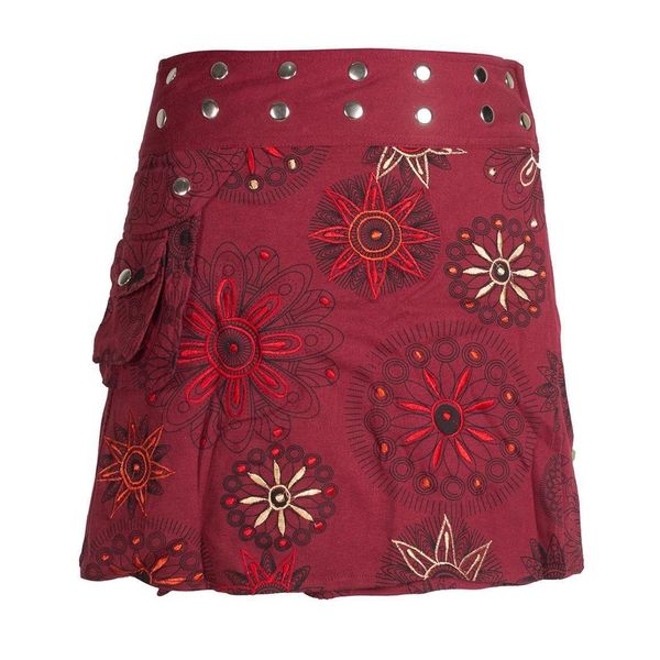 Vishes Wickelrock Bedruckt Bestickt Blumen Mandala günstig online kaufen