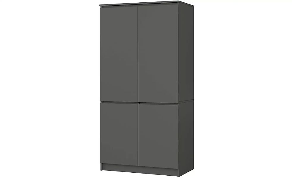 Drehtürenschrank 90 cm breit Valentina ¦ grau ¦ Maße (cm): B: 90 H: 180 Sch günstig online kaufen