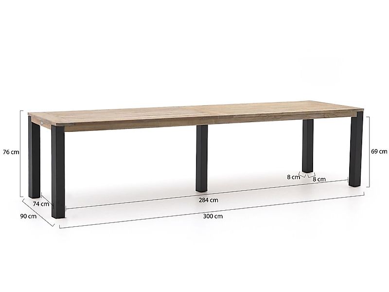 ROUGH-S Gartentisch 300x90x76 cm günstig online kaufen