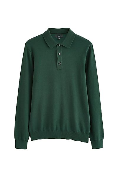 Next Langarm-Poloshirt Langärmeliges Slim Fit Poloshirt günstig online kaufen