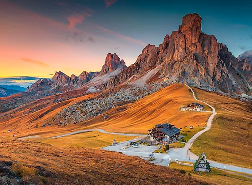 Papermoon Fototapete »Alpine Pass Dolomites« glatt günstig online kaufen