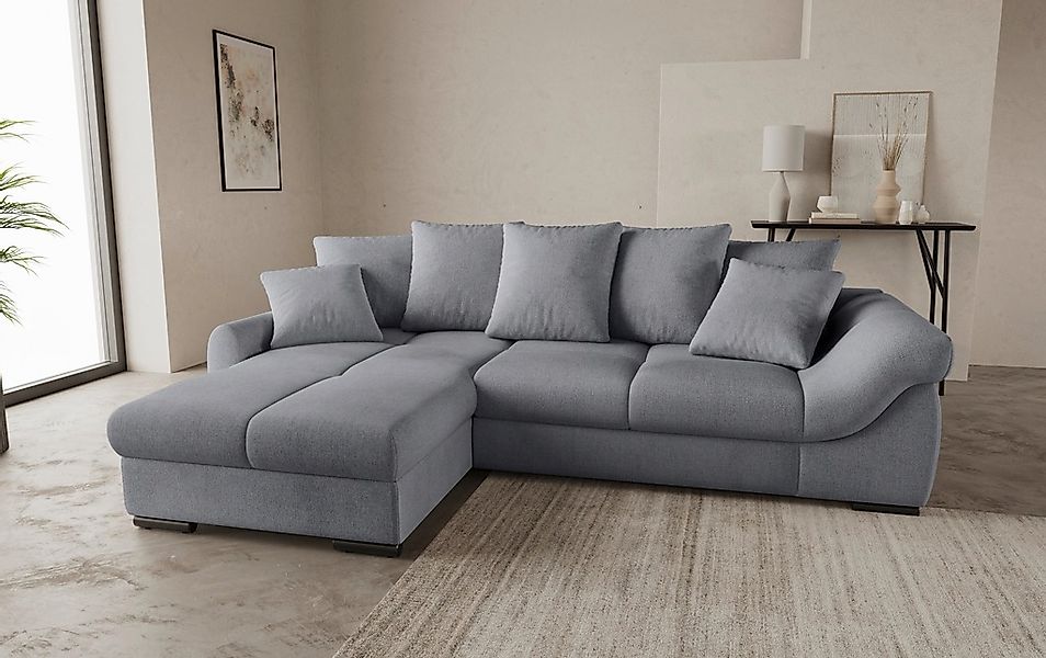 Mr. Couch Ecksofa »Livorno L-Form«, inkl. Hochschläfer-Bettauszug, XL-Bettk günstig online kaufen