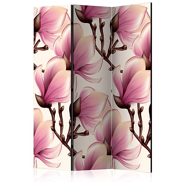 3-teiliges Paravent - Blooming Magnolias [room Dividers] günstig online kaufen