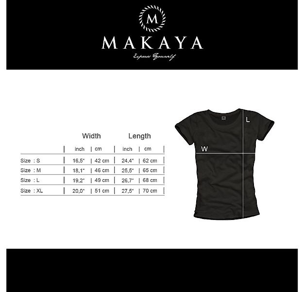MAKAYA Print-Shirt Schwarz Damen Aufdruck Lustig Freche Frauenshirts Kurzar günstig online kaufen