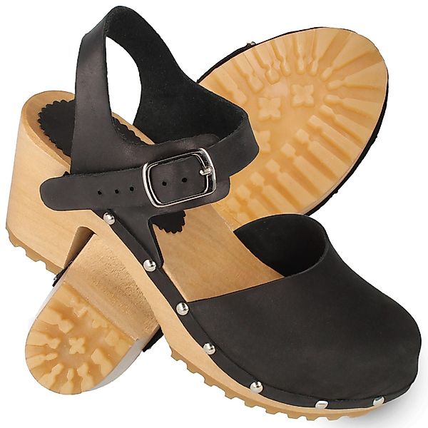 Cloque Battonya Damen Clog mit Holzabsatz, günstig online kaufen