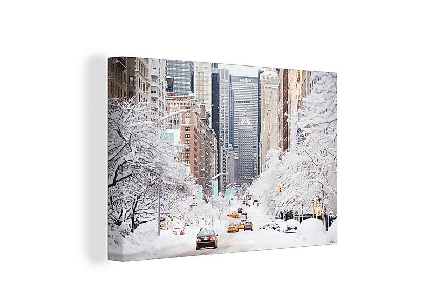 OneMillionCanvasses® Leinwandbild Park Avenue in New York im Winter, Fotodr günstig online kaufen
